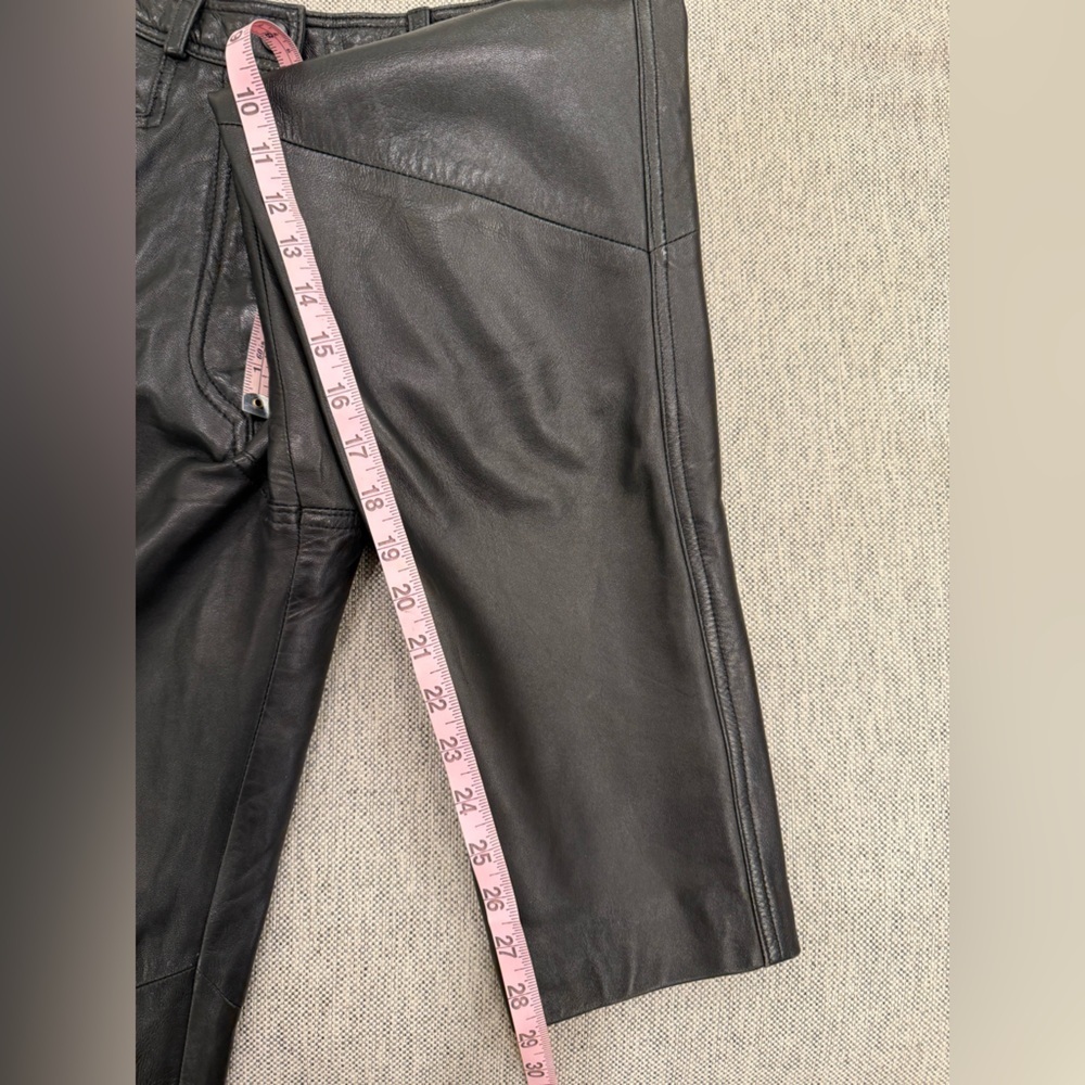 Vakko Straight Leg Leather Pants - Picture 12 of 14